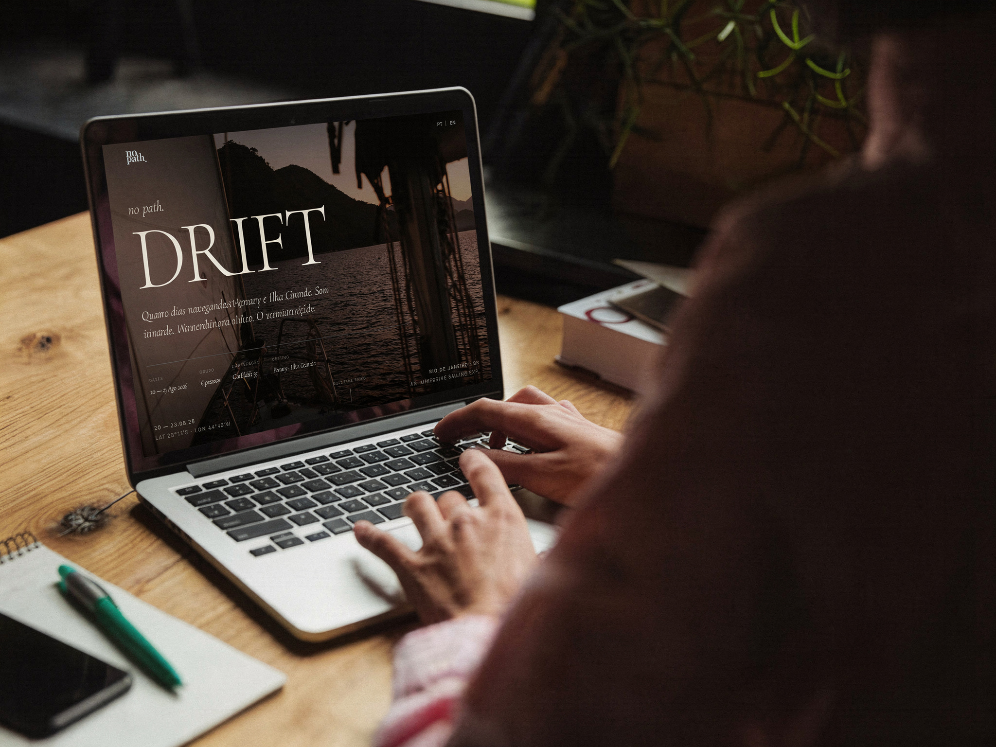no path. — DRIFT website on a laptop