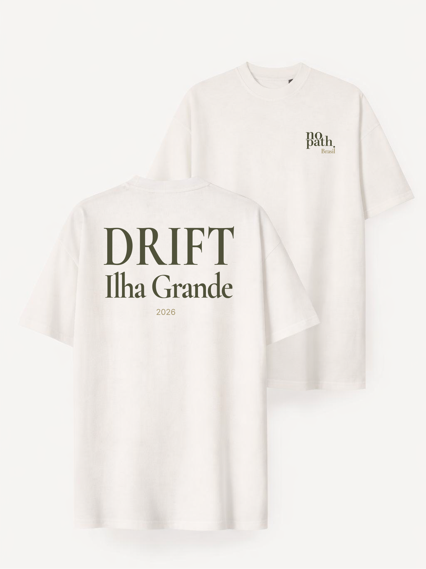 DRIFT t-shirts — front and back